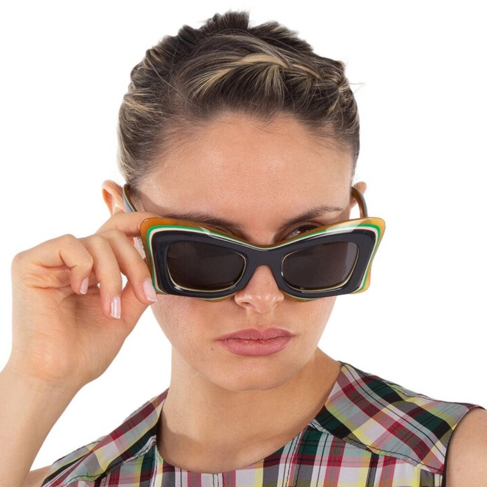 Loewe Men Sunglasses Grey Multicolor Cat Eye LW40140U 20A NEW AUTHENTIC - Picture 10 of 10